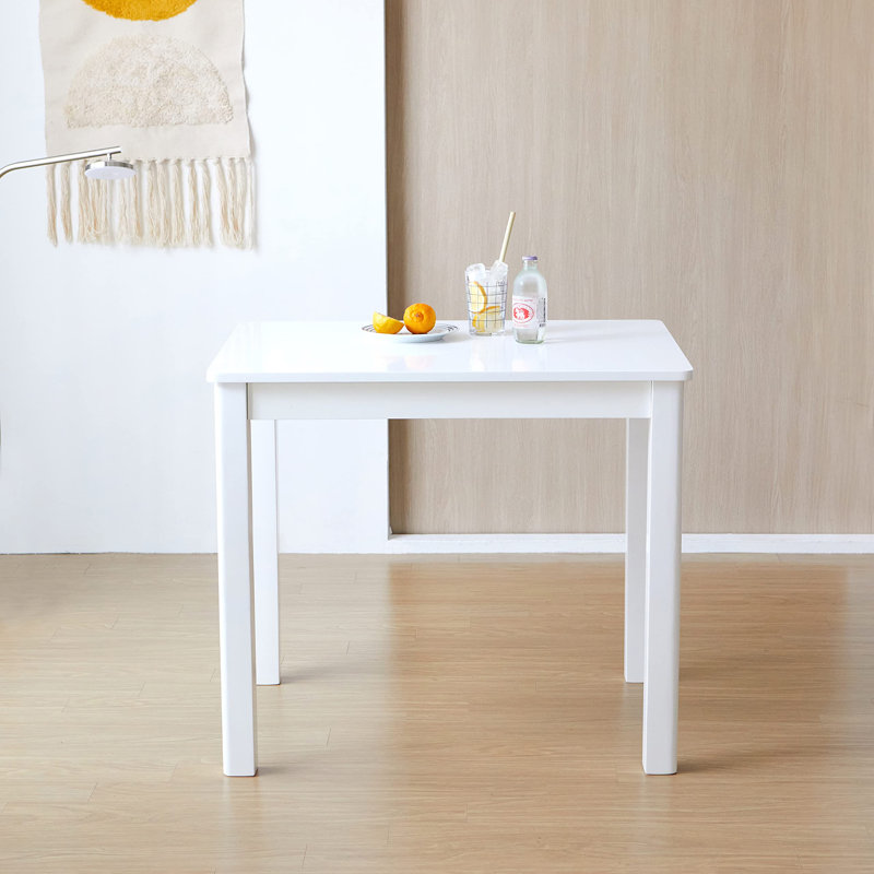 Table de salle à manger rectangulaire 33,5 po, Blanc, Blanc