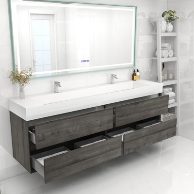 Meuble-lavabo double 84 po
