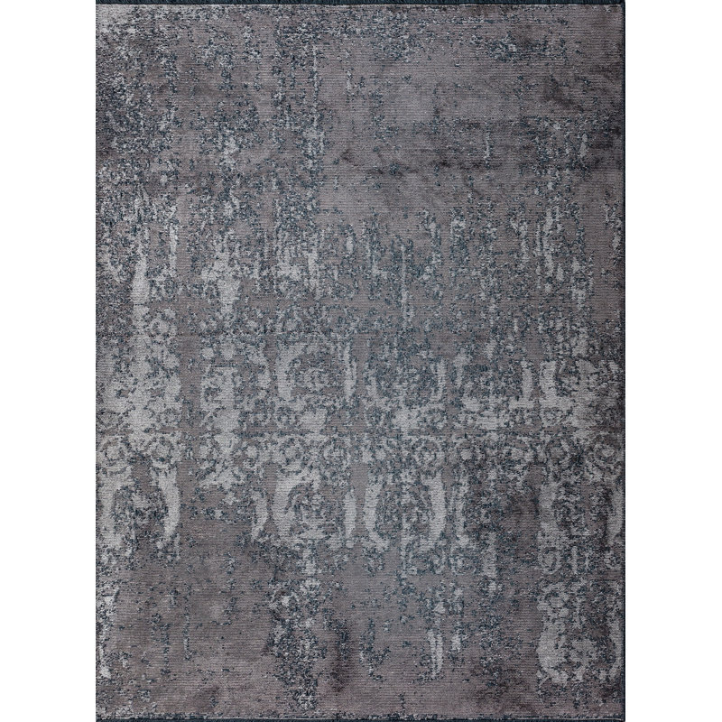 Tapis gris / bleu Rapture, Rectangle 7 pi 10 po x 11 pi 2 po