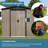 6 ft. W x 4 ft. D Outdoor Storage Shed, Metal Sheds Tool Shed with Lockable Sliding Doors