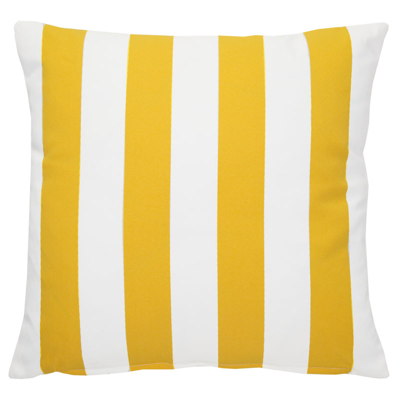 Ensemble de 2 coussins d'intérieur / d'extérieur Santorin, Jaune, Carré 18 po