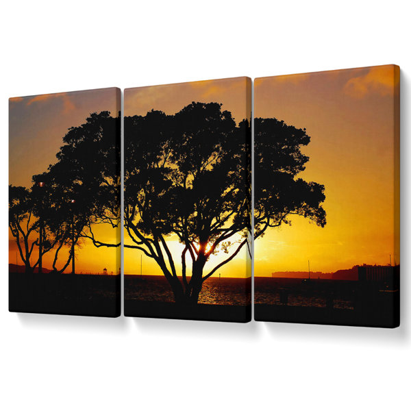Ebern Designs The Hidden Sun - 3 Piece Wrapped Canvas Art Prints ...