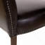 Chaise capitonnée capitonnée en brun