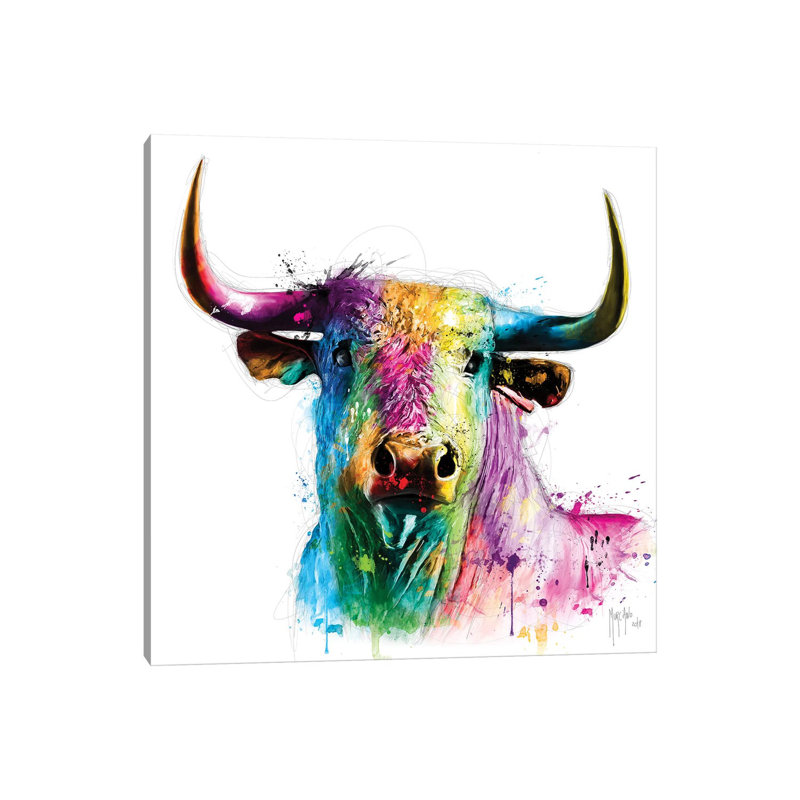 El Toro by Patrice Murciano - Wrapped Canvas Painting, 45.72 cm H x 45.72 cm W x 1.91 cm D
