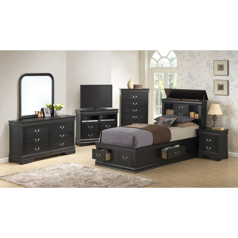 Citronelle 42'' W 4 - Drawer Dresser, Black