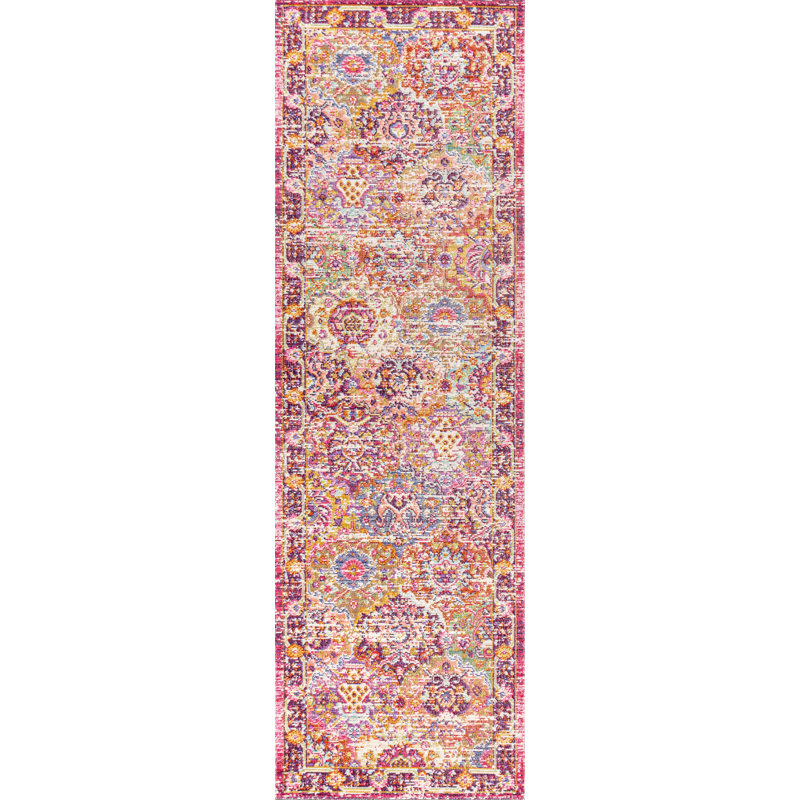 Tapis fuchsia Stgeorge, Tapis de couloir 2 pi 2 po x 8 pi