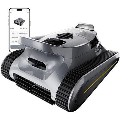 Nettoyeur de piscine robotique sans fil - Moteur sans brosse 180 W à aspiration de piscine, aspiration 45 000 Pa, escalade murale, navigation par sonar, robot de piscine automatique à 3 modes pour les piscines creusées et hors-terre jusqu'à 2150 pieds carrés. Pi.
