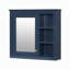 Armoire à pharmacie murale moderne pour salle de bain avec miroir et 3 tablettes ouvertes (meuble-lavabo non inclus).-1308990645
