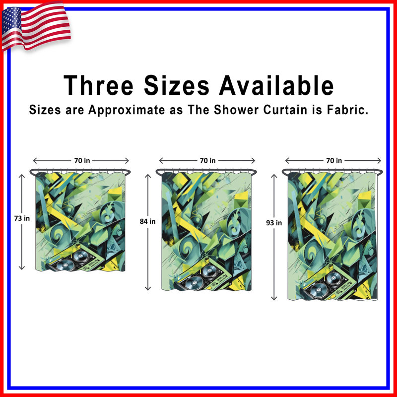 Rideaux de douche abstrait Abstract, 70in W x 84in H