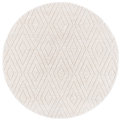 Elle Ivory Hand-Woven Geometric Rug