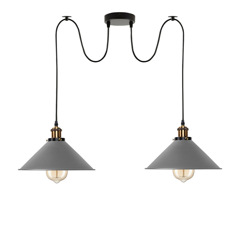Lofton 2 - Light Gold Cluster Pendant, Grey