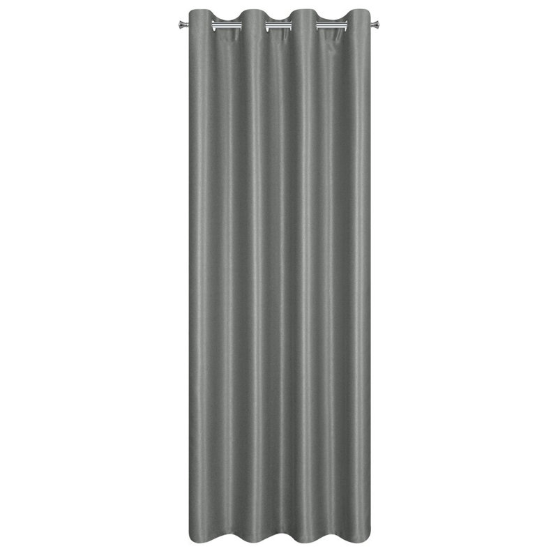 Madelyn 100% Polyester Room Darkening Curtain Single Panel, Grey/Brown/Blue
