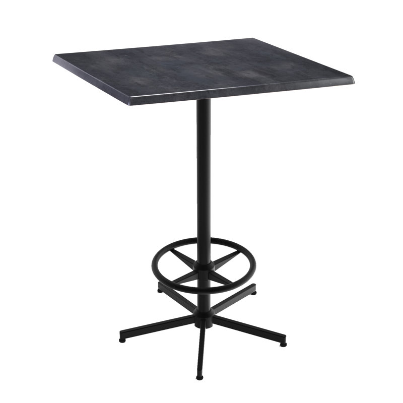42" Tall, Indoor/Outdoor Table, 42"H X 30" L X 30" W, Black Steel