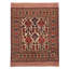 Tapis rouge foncé en laine noué à la main de conception unique 6 pi 10 po x 8 pi 4 po Jisoo