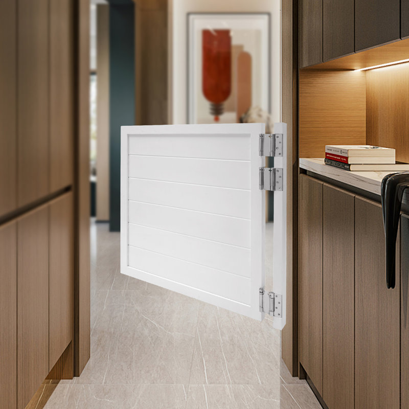 35.4'' Solid Wood Paneled with Installation Hardware Kit without Installation Hardware Kit Café / Saloon Door, White