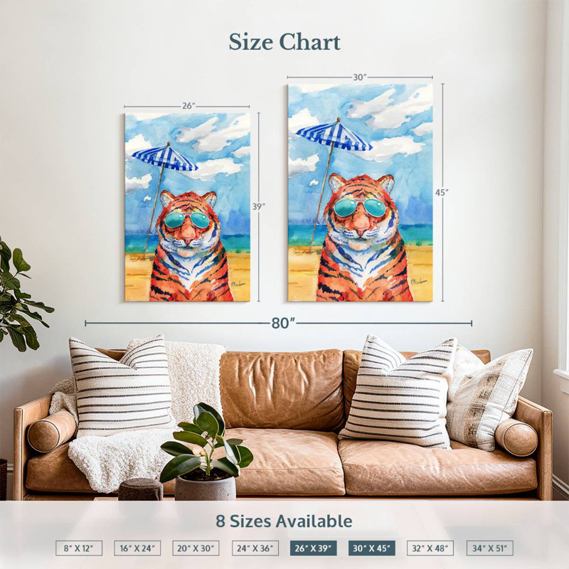 Abat-jour Ketti Tiger, H 39 po x l 26 po