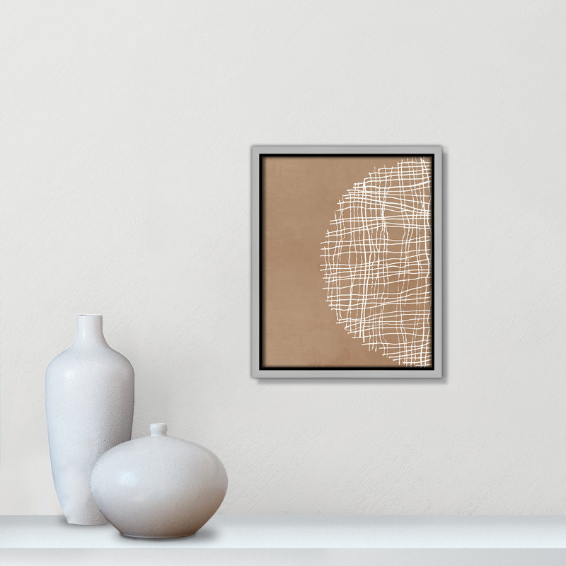 «Basketweave Basket Weave Circle I Print» par Tom Reeves, Argent argent, H 11,5 po x l 9,5 po