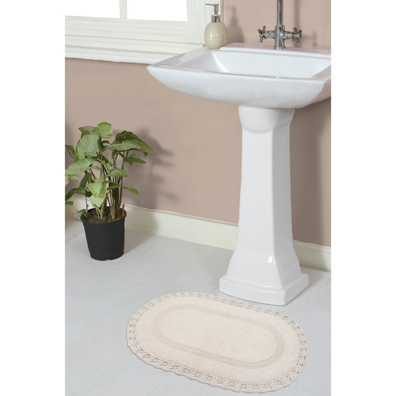 Tapis de bain doux, l 17 po x L 24 po, Ivoire