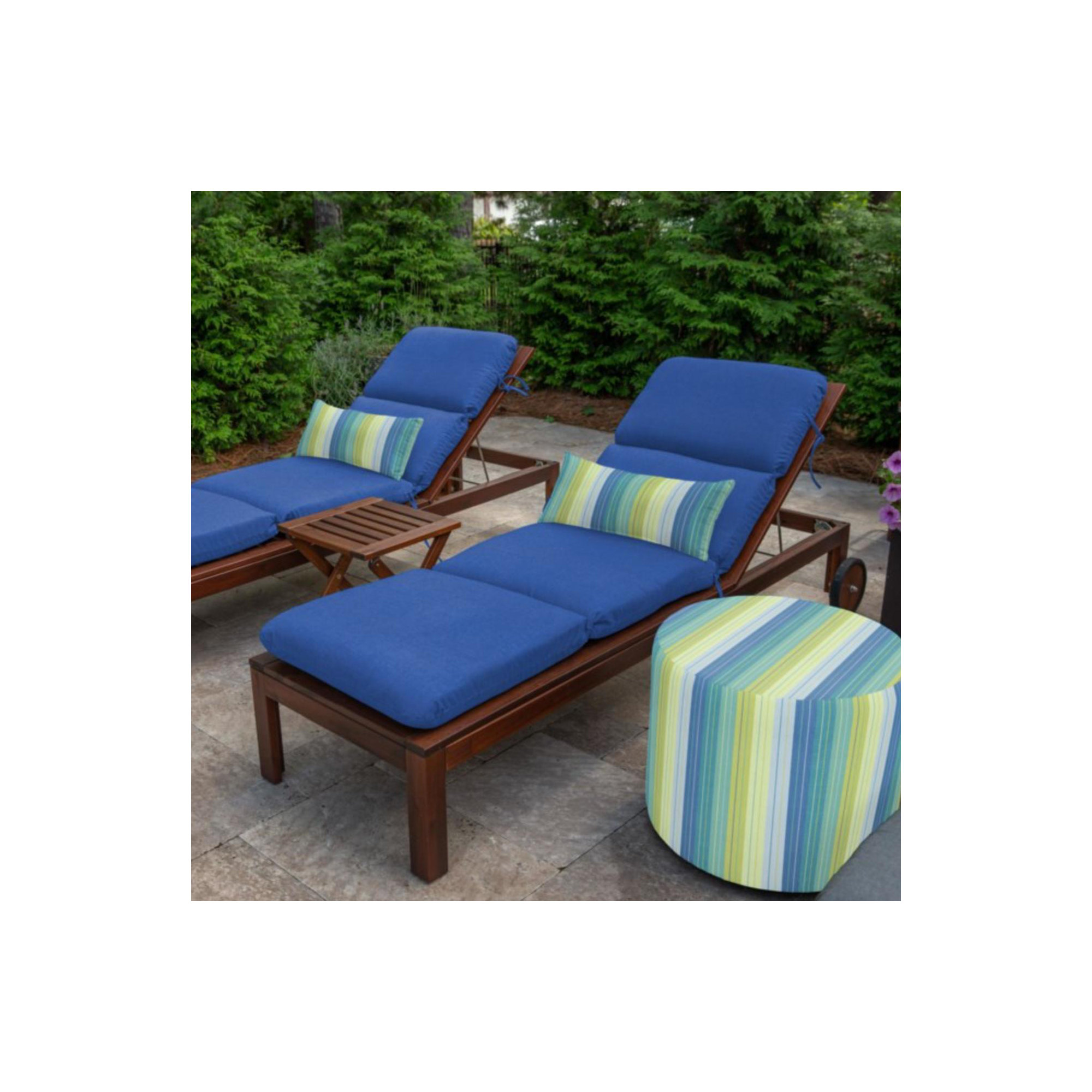 Marlowe Sunbrella® 1-Piece Outdoor Chaise Cushion, Canvas Trueblue Sunbrella® Canvas