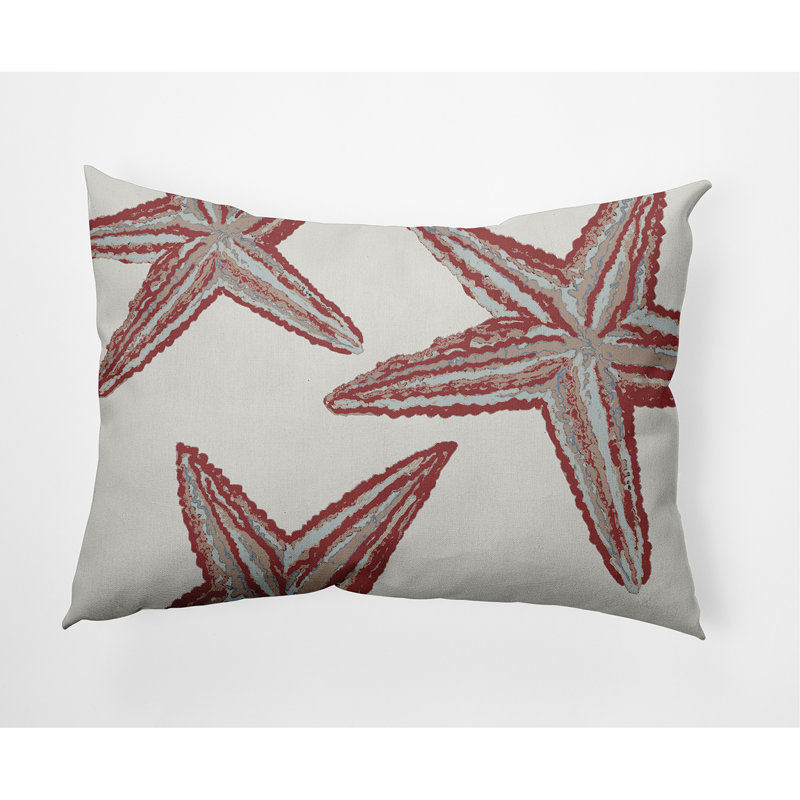 Coussin décoratif de plage, Rouge myrtille, 14 po x 20 po