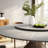 Ikerne Gray Dark Wood Dining Table With Lazy Susan Round For 6-8-1630024162