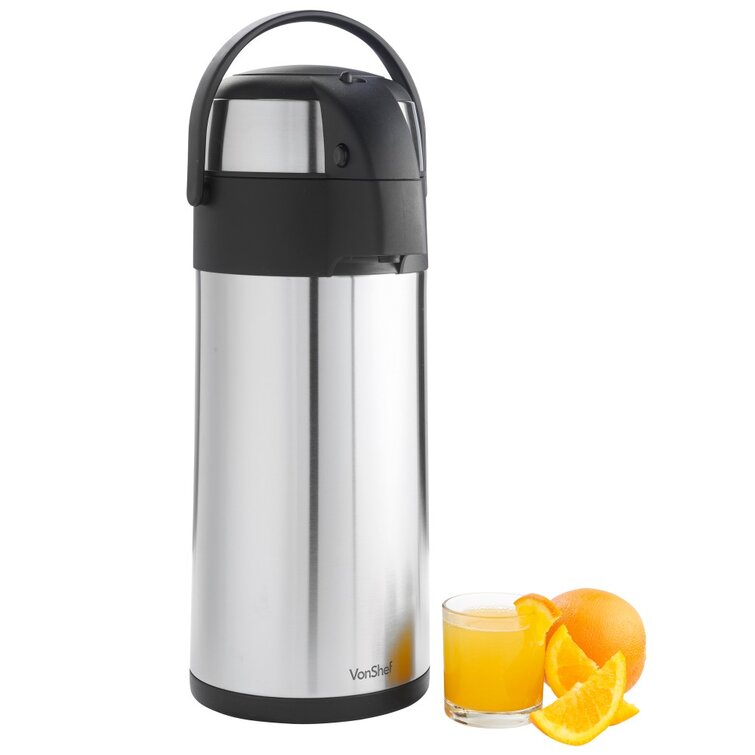 VonShef Thermal Airpot Carafe Coffee Beverage Dispenser Stainless