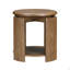 Table de bout ronde avec tablette ouverte