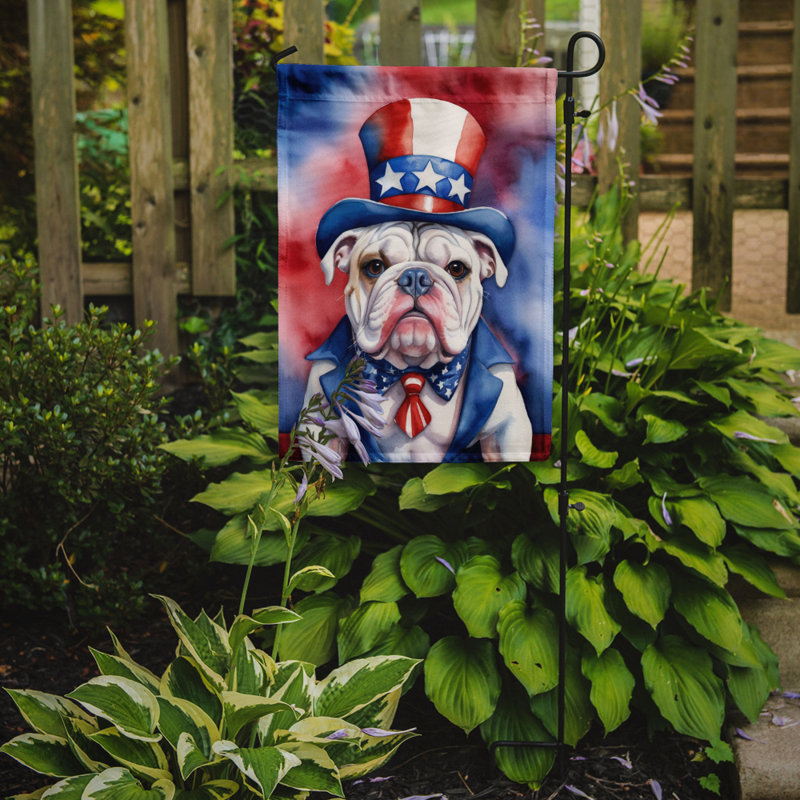 Drapeau patriotique du jardin américain, Bouledogue anglais blanc
