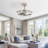 20'' Modern Nickel Drum Ceiling Fan With Light Kit And Remote Control