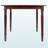 Sasha Square Dining Table with Elegantly Turned Legs in Brown Finish, 29.83" H X 35.68" W X 35.68" D
