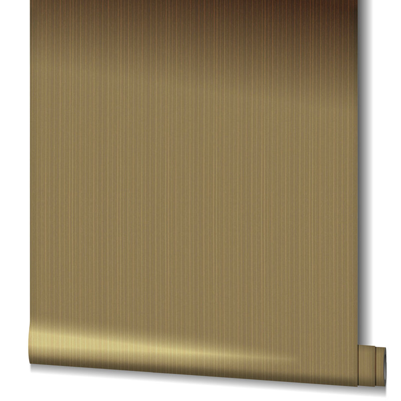 Evelina 10.05m x 70cm Textured Wallpaper Roll, Gold