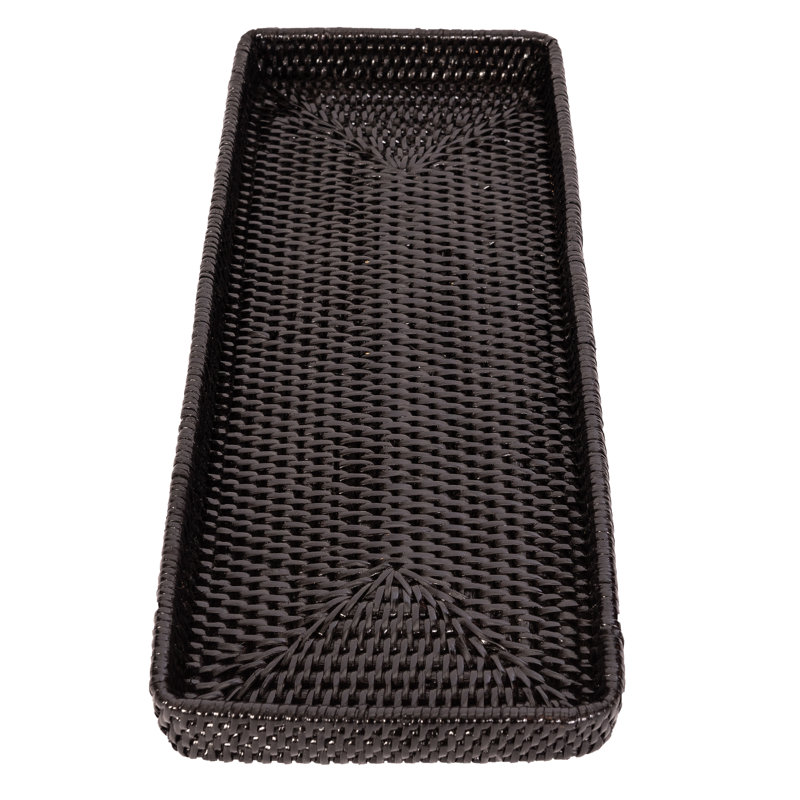 Plateau de coiffeuse Artifacts Rattan, Noir Tudor