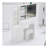 37" Middle Size Left Bedside Cabinet Vanity Table + Cushioned Stool, Large Sliding, Touch Control, Tri-Color Switching, Brightness Adjust LED Mirror, High Capacity Storage, Suitable For Middle Space-444990149