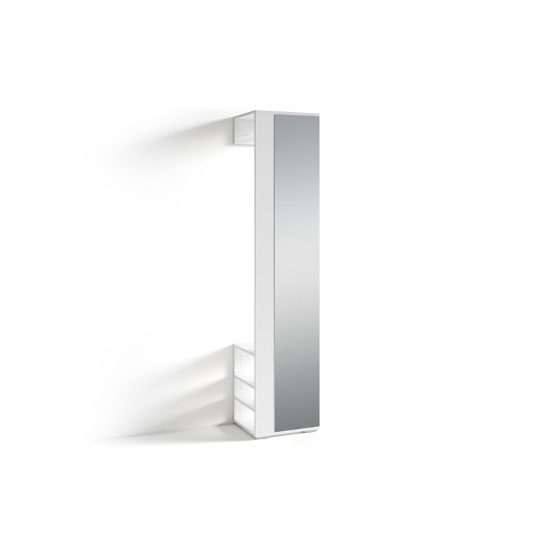 Quimby Flat Wall Mirror, White