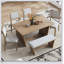 6-Piece Retro Dining Table Set with Distressed Finish, Upholstered Chairs, and Durable Rubberwood Construction for Cozy Gatherings