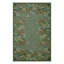 Tapis lavable floral vert / gris 6 x 9 avec envers antidérapant - tapis durable à poils courts pour le salon, la chambre à coucher, la salle à manger ou le bureau-996999394