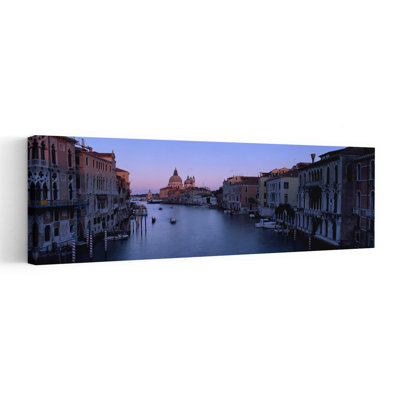 Buildings Along A Canal, Santa Maria Della Salute, Venice, Italy Abstract Contemporary Architecture City Wall Art