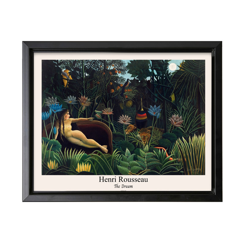 Henri Rousseau - The Dream No1, Cadre noir, Affiche, H 24 po x l 32 po