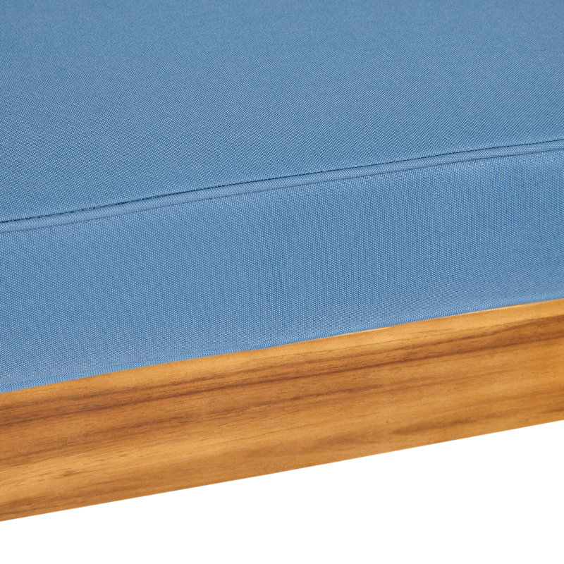Ensemble de 2 fauteuils club de style Mid-Century Modern - Bois, noyer et transparence bleue (2 pièces) - Extérieur