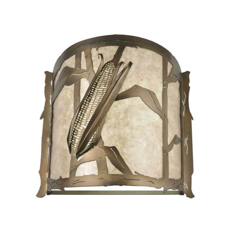 Rustic Lodge Copper Flush Mounted Sconce