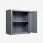 Rangement mural flottant gris en acier pour garage, H 14,18 po, armoire avec porte, pour sous-sols, cuisines et entrepôts, tablettes flexibles, technologie de mouvement à charnière à ouverture en douceur