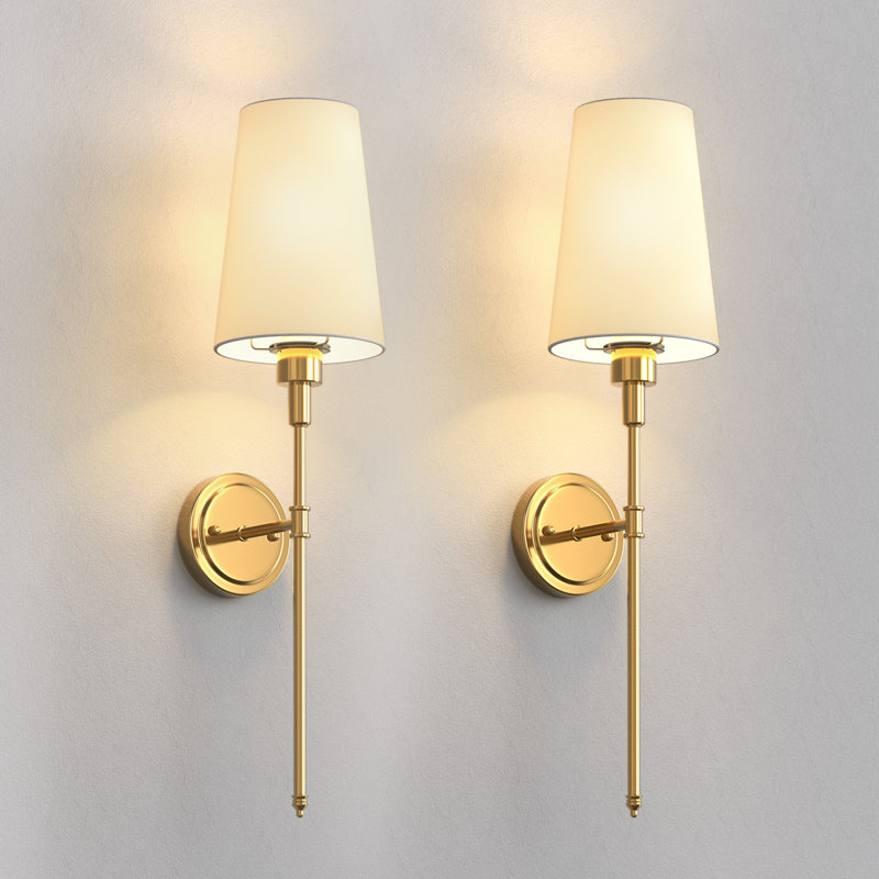Alcester Traditional/Classcial Wall Lights, 27-Inch Tall Sconce With Remote Control