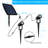 Black Solar Powered Integrated LED Pathway Light Kit