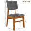 Ensemble de table de salle à manger Mid-Century moderne pour 4 personnes, table de salle à manger en bois massif et chaises en bois massif, table de salle à manger de style campagnard 5 pièces et 4 chaises rembourrées pour la maison, la cuisine, l’appartement et l’économie d’espace
