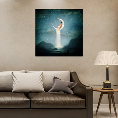 Moon River Lady, art urbain contemporain abstrait