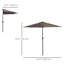 Parasol de balcon extérieur demi-rond 9 pi avec 5 baleines