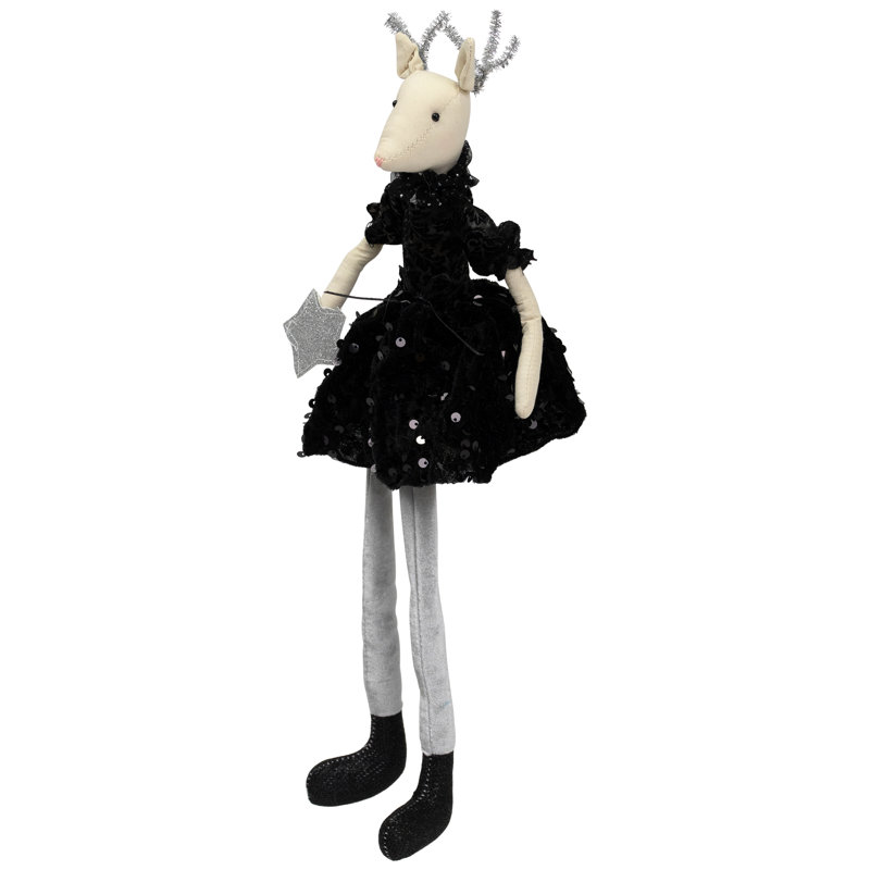 Sitting Reindeer With Dangling Legs Christmas Figure - 18"