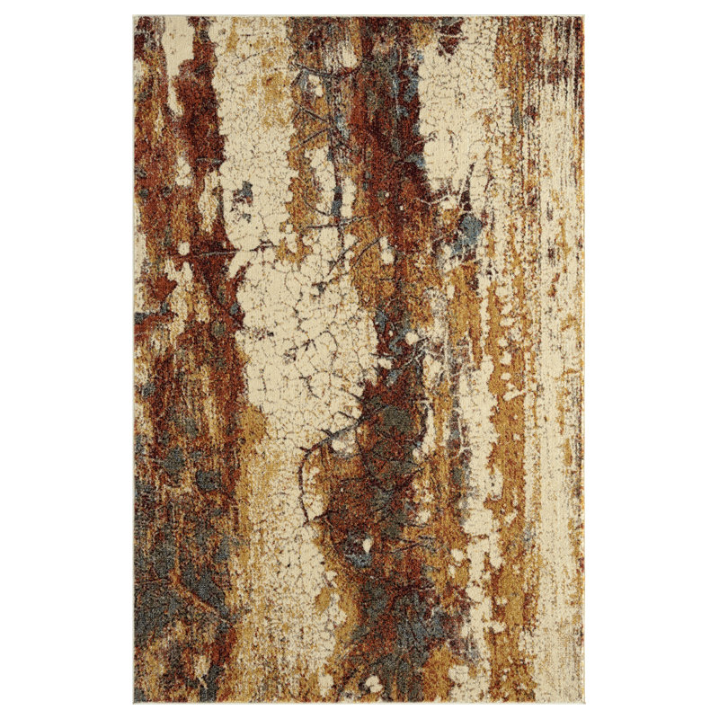 Tapis beige Asif Southwestern, Rectangle de 6 pi x 9 pi