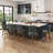 Swivel 24.00'' Counter Stool, Counter Height Bar Stools, 360°Swivel Upholstered Barstools with Back and Footrest for Kitchen Island, Solid Wood Legs-98346408
