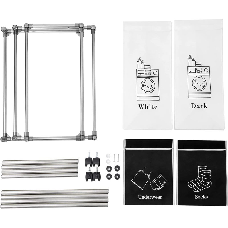 Fabric Rolling Laundry Sorter with Handles
